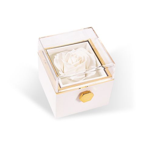 Romantic Rose Rubber Paint Soap Flower Jewelry Boxes