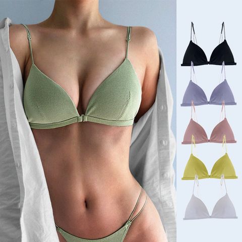 Solid Color Sexy Push Up Breathable