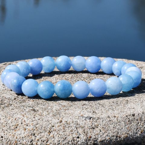 Simple Style Commute Round Natural Stone Bracelets In Bulk