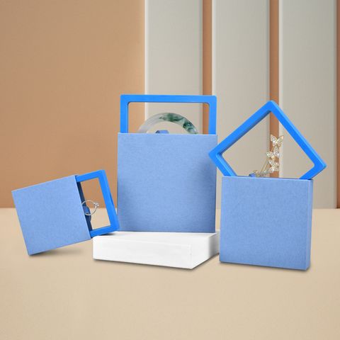 Simple Style Solid Color Composite Material Jewelry Boxes 1 Piece