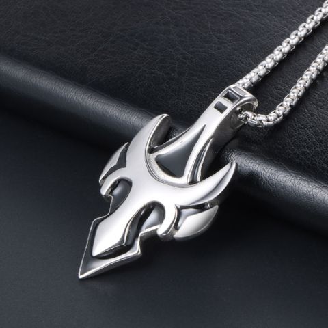 Simple Style Commute Teeth 304 Stainless Steel Men's Pendant Necklace