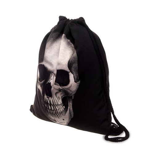 Waterproof Skull Travel Street Drawstring Backpack