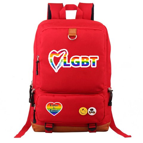 Waterproof 20 Inch Letter Rainbow Holiday Daily School Backpack
