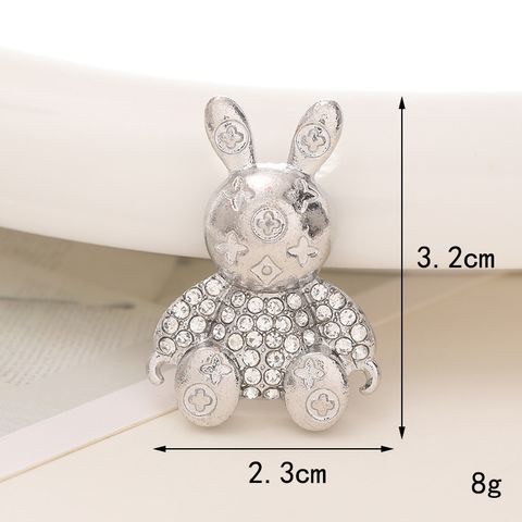 1 Piece 20*35mm 25*48mm 55*45mm Alloy Rhinestones Rabbit Heart Shape Crown Polished DIY Accessories