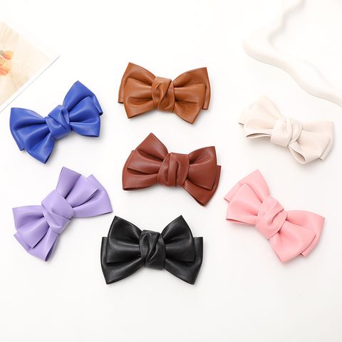 1 Piece 105*75mm Pu Leather Bow Knot DIY Accessories