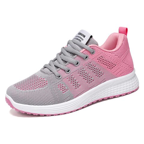 Mujeres Deportes Color Sólido Punta Redonda Zapatos Deportivos