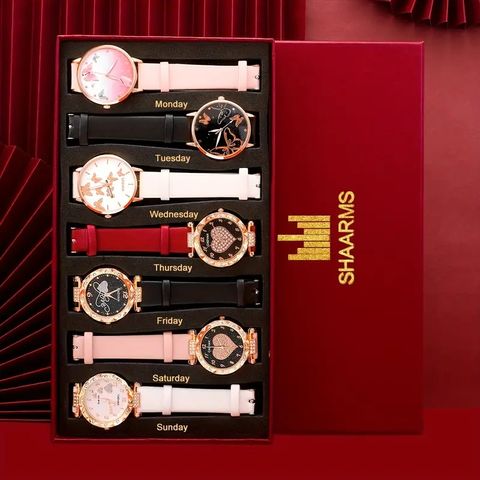 Casual Luxurious Heart Shape Buckle Quartz Women's Watches
