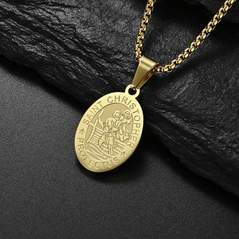 Hip-Hop Retro Starry Sky 304 Stainless Steel Plating 18K Gold Plated Men's Pendant Necklace