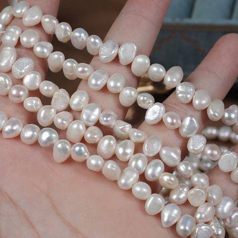 55-60 Pieces Per Pack Diameter 6 Mm Diameter 7 Mm Hole Under 1mm Freshwater Pearl Irregular Beads