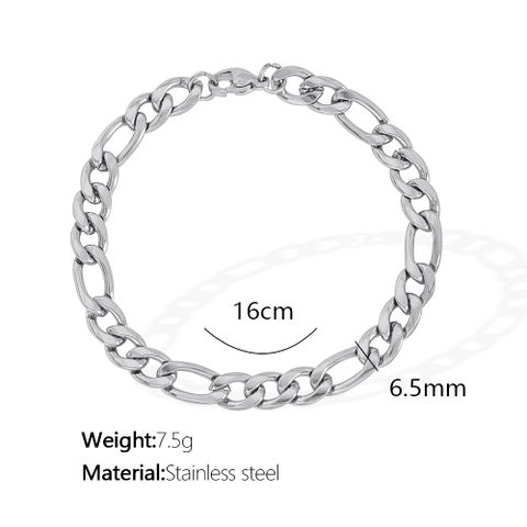 304 Stainless Steel Titanium Steel 18K Gold Plated Modern Style Simple Style Classic Style Solid Color Bracelets