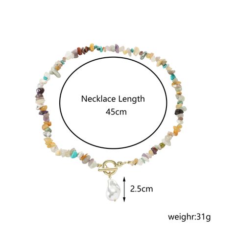 Ethnic Style Geometric Stone Beaded Plating Women's Necklace