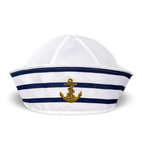 Unisex Casual Navy Style Stripe Anchor Printing Eaveless Beanie Hat