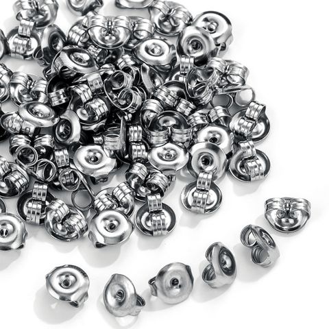 1 Piece Diameter 6 Mm 304 Stainless Steel Solid Color Polished Ear Nuts