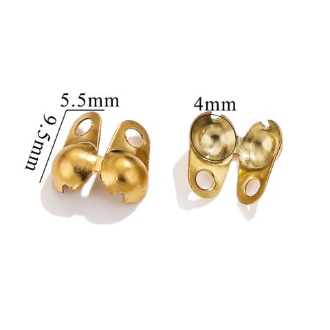 1 Set 304 Stainless Steel Gold Plated Solid Color Jewelry Buckle