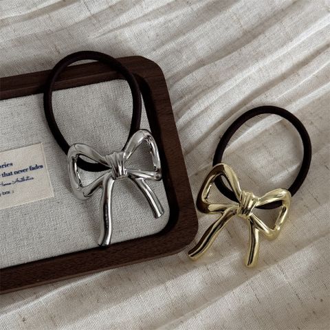 Women's Simple Style Classic Style Bow Knot Alloy Elastic Band Bowknot Hair Tie