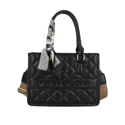 Women's Medium Pu Leather Letter Lingge Streetwear Zipper Handbag