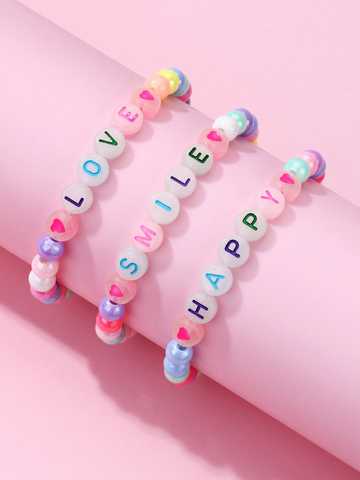 Casual Elegant Cute Letter Beaded Wholesale Bracelets