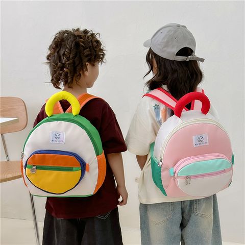 Children's Outing Small Backpack Lightweight Contrast Color Baby Girl Travel Play Backpack Bags Kindergarten Backpack Male Spring Outing Bag