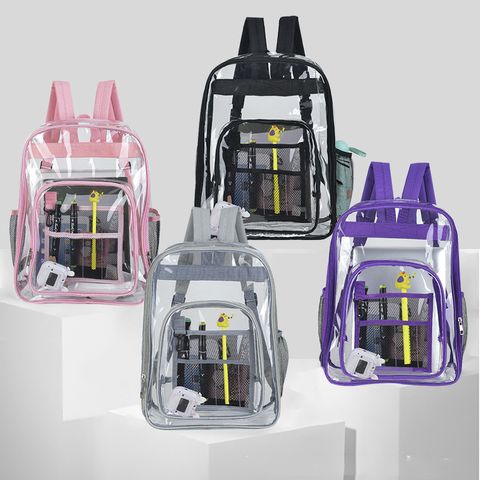 Waterproof Solid Color Casual Travel School Backpack