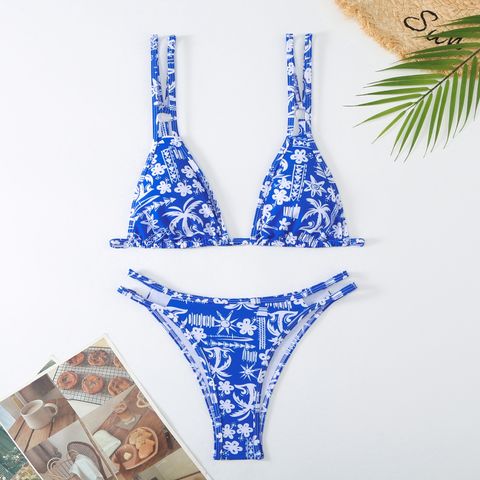 Women's Ditsy Floral 2 Pieces Set Bikinis Swimwear