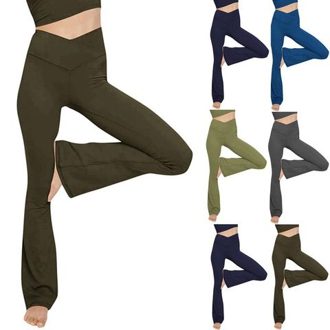 Women's Simple Style Solid Color Polyester Twilled Satin Active Bottoms Sweatpants