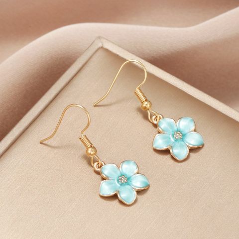 1 Pair Cute Lady Sweet Daisy Plating Copper Drop Earrings