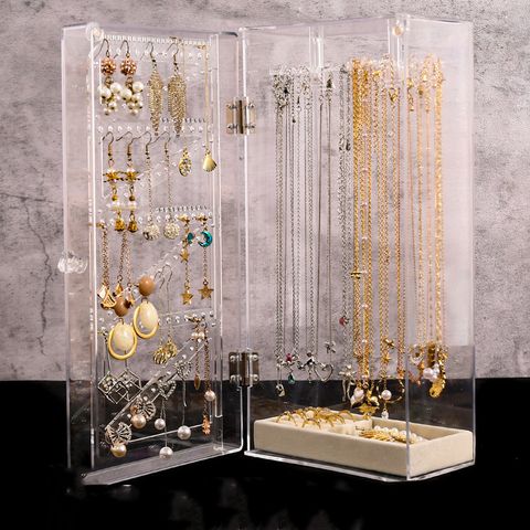 Casual Solid Color Plastic Jewelry Rack