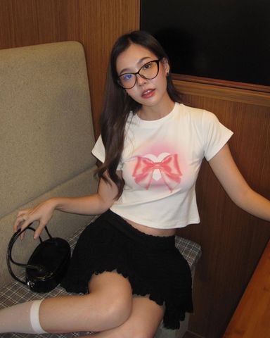 Women's T-shirt Short Sleeve T-Shirts Streetwear Bow Knot