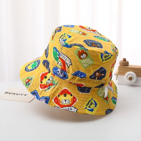 Kid's Cute Cartoon Curved Eaves Sun Hat