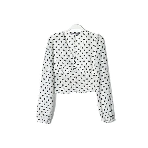 Women's Blouse Long Sleeve Blouses Streetwear Polka Dots