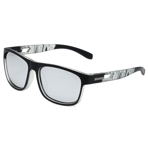 Hip-Hop Streetwear Color Block Tac Special-Shaped Mirror Full Frame Glasses