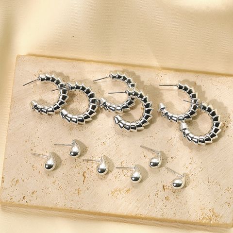 1 Set Hip-Hop Vintage Style Water Droplets CCB Ear Studs