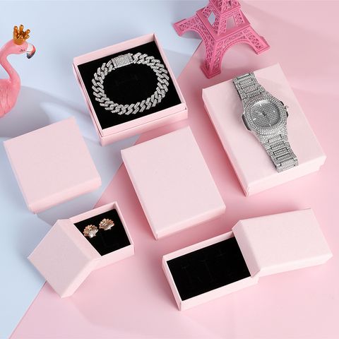 1 Piece Fashion Solid Color Paper Jewelry Boxes