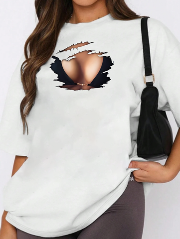 Women's T-shirt Short Sleeve T-Shirts Sexy Printing