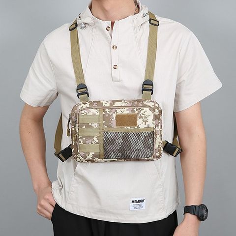 Unisex Camouflage Oxford Cloth Sewing Thread Zipper Fanny Pack