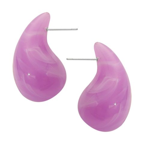 1 Pair Casual Simple Style Water Droplets Plating Resin Ear Studs