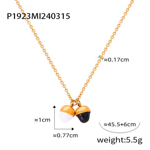 304 Stainless Steel Freshwater Pearl Casual Elegant Plating Heart Shape Grain Shell Pearls Pendant Necklace