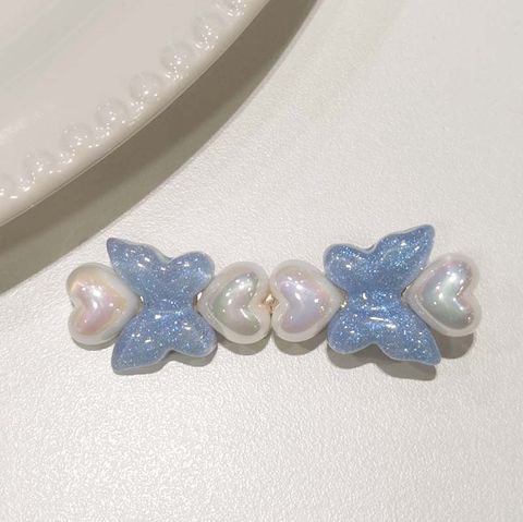 Women's Simple Style Butterfly Plastic Resin Hair Clip