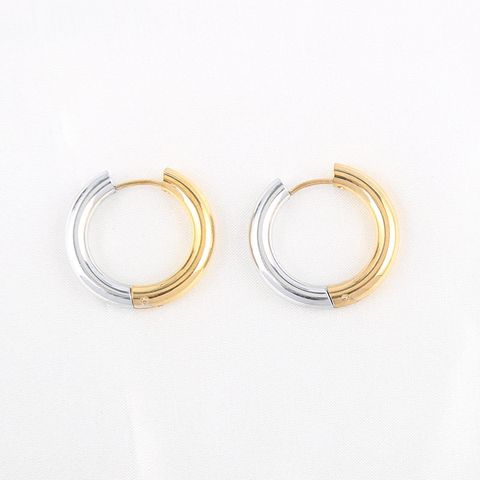 1 Piece Fashion Color Block Plating Stainless Steel Earrings