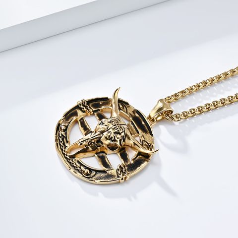 Hip-Hop Retro Insect 304 Stainless Steel Plating 18K Gold Plated Men's Pendant Necklace