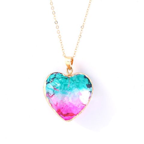 1 Piece Artificial Crystal Glass Geometric Pendant Chain