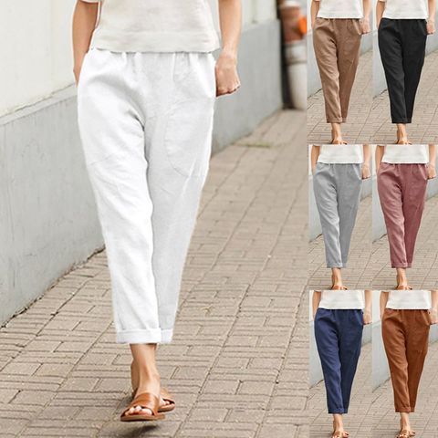 Women's Casual Streetwear Solid Color Ankle-Length Casual Pants Harem Pants