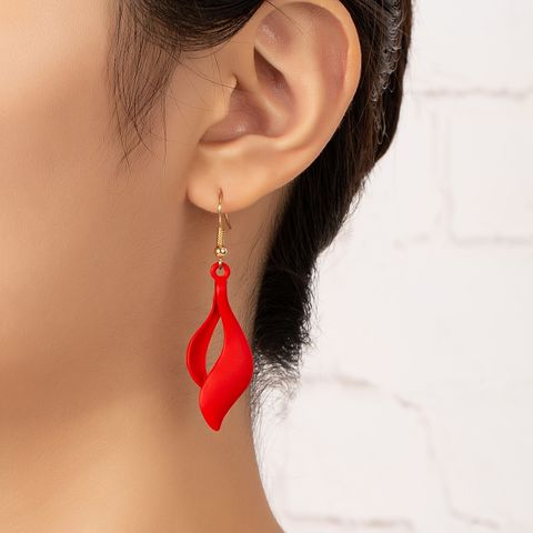 1 Pair Basic Modern Style Classic Style Flame Plating Alloy Drop Earrings