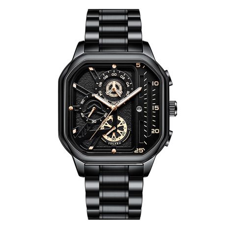 Business Geometric Double Side Snaps Quartz Men's Watches