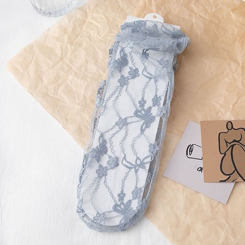 Women's Japanese Style Lace Acetate Fibre Nylon Ankle Socks A Pair