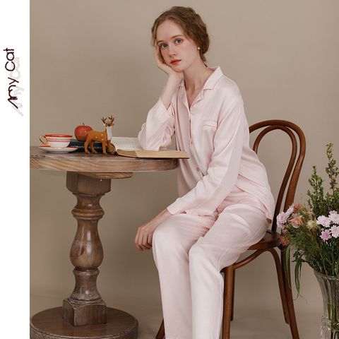 Home Daily Women's Sweet Solid Color Polyester Pants Sets Pajama Sets