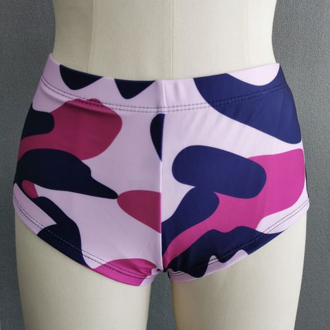 Women's Simple Style Solid Color Camouflage 1 Piece Bikinis Swimwear