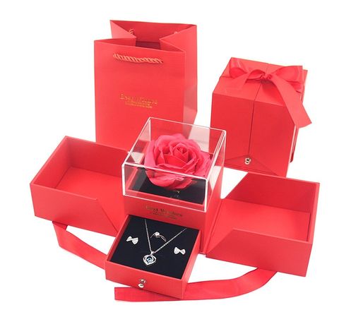 Fashion Solid Color Paper Jewelry Boxes 1 Set