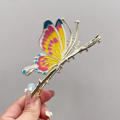 Women's Chinoiserie Butterfly Alloy Hair Claws