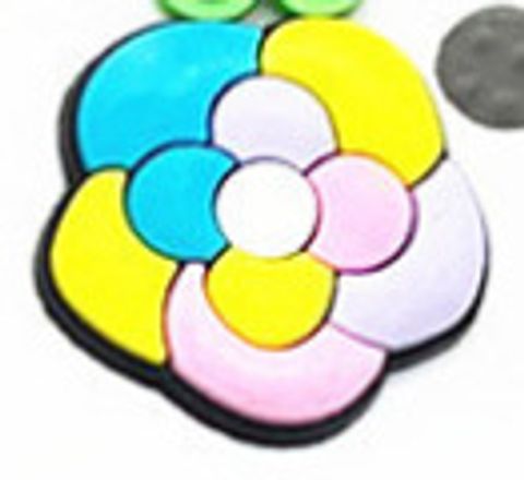 Flower Shoe Accessories PVC All Seasons Shoe Buckle